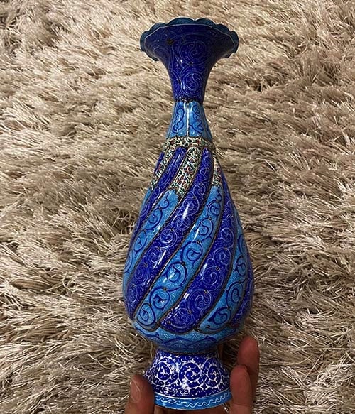 Vaso Isfahan decorato a mano