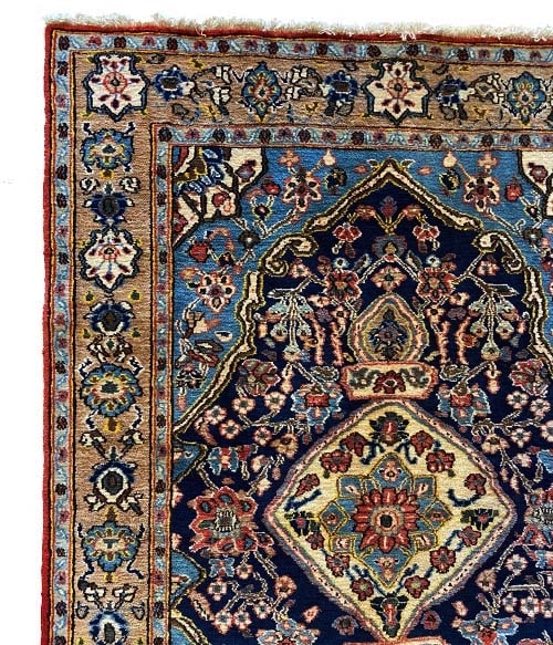Tappeto persiano Kashian 150×101 blu